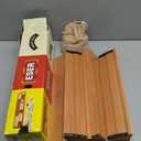 Hakan Turkish Okey Game Rummy Cube Game Rummy Cube Set with 4 Straight Wooden Racks Tile Holder and 106 Melamine Tiles Stones in Pouch