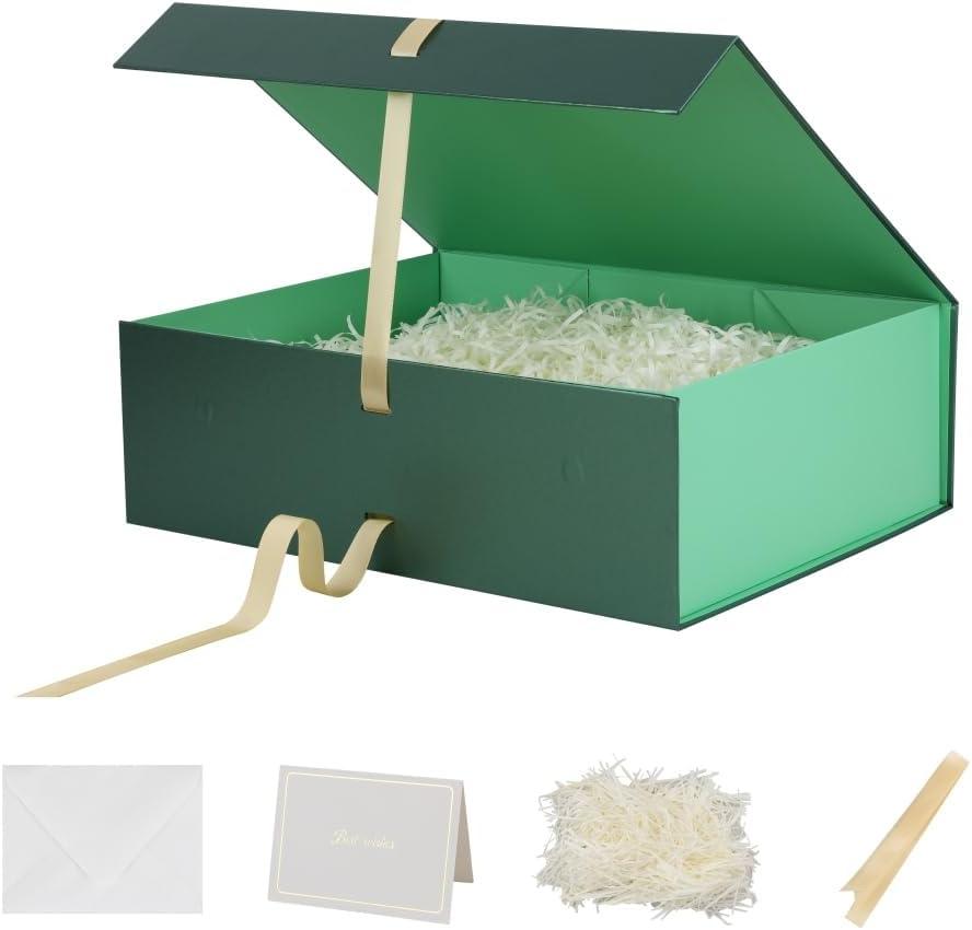 Green Extra Large Gift Box 16.5x13x5.3 In Extra Large Gift Boxes with Lids, 1 Count