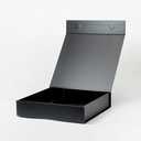 Geoto 11 x 11 x 2.5in | 28 x 28 x 6.4cm Medium Square Shallow Luxury Rigid Foldable Magnetic Closure Collapsible Gift Packaging Boxes (Black)
