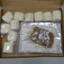 Fuyoooo 50 Sets Wedding Invitations Wraps Set Pre Folded Vellum Jackets for 5 x 7 Invitations Self Adhesive Gold Wax Seal Stickers Dried Baby's Breath Flowers Chiffon Silk Ribbon for Craft DIY