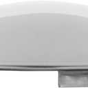 Semi Truck Hub Cap Cover - 5 Even Notched - for Front Wheel Universal Fit - 2 Pc Pack, Lip: 7/16" with pre-Installed Clips (Dome Top, Stainless Steel)