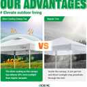 8x8 Pop Up Canopy Tent, Vented Top Portable Shelter, White, 8*8