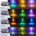 Party Disco DJ Light, 5-in-1 LED Stage Light Ocean Star Projector Music Sound with Remote Control for Parties Birthday Christmas Gift Wedding KTV Bar Club Home Room Decor Lighting