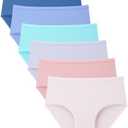 BAMBOO COOL Girls Underwear Kids Soft Skin-friendly Panties Breathable Lightweight Briefs For Teens 6-14 Years 6 Pack XXL