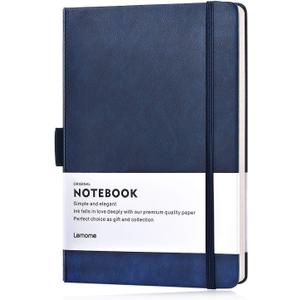 Thick Classic Notebook with Pen Loop - A5 College Ruled Hardcover Writing Notebook with Pocket + Page Dividers Gifts, Banded, Large, 180 Pages, 8.4 x 5.7 in (blue) Thick Classic Notebook with Pen Loop - A5 College Ruled Hardcover Writing Notebook with Pocket + Page Dividers Gifts, Banded, Large, 180 Pages, 8.4 x 5.7 in (blue)