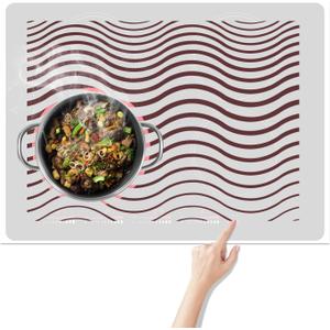 KitchenRaku Induction Cooktop Mat, Temperature Changing Induction (magnetic) Cooktop Cover Protector For Induction Stove, Silicone Mat (20.9X24 inch)