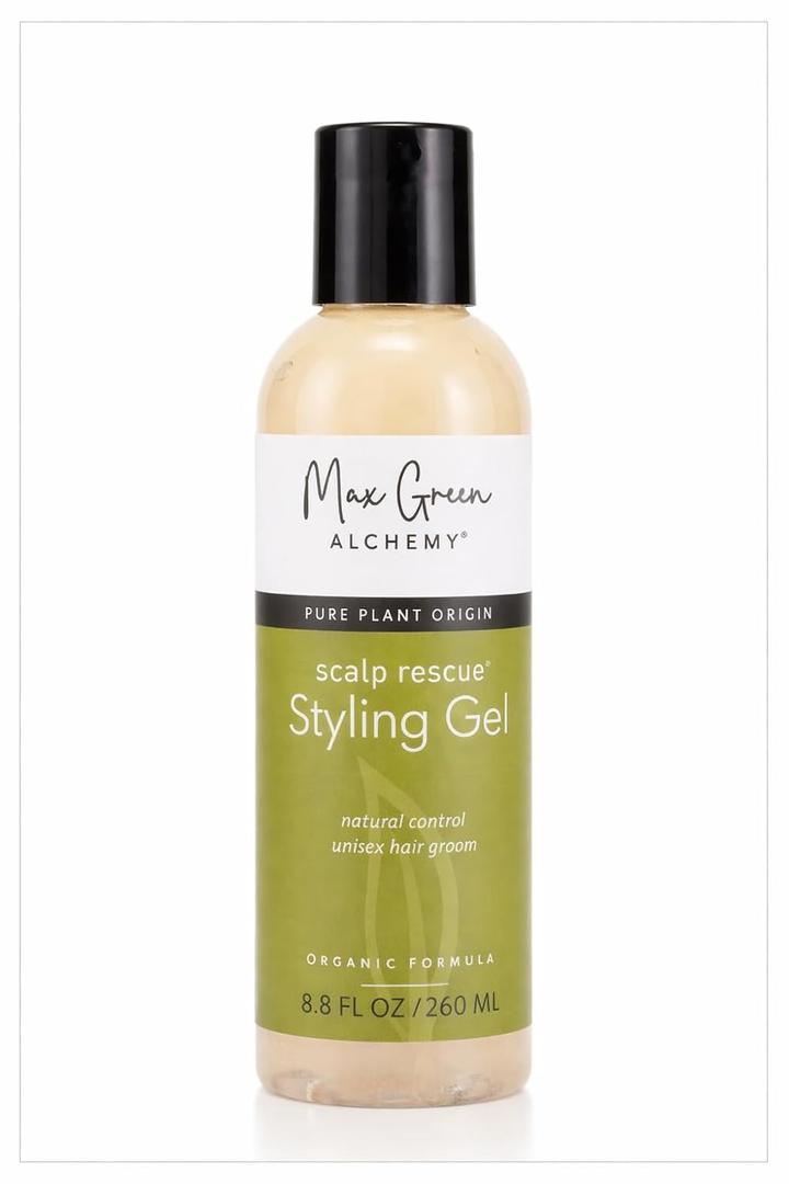 Scalp Rescue Styling Gel, Organic Unisex Formula Controls Frizz and Fly Away Hair, Curly Hair Community Favorite Gives Flexible Natural Hold, Fights Humidity, Alcohol Free & Water Based | 8.8 Fl Oz