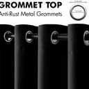 MIULEE Room Darkening Curtains Thermal Insulated Black Out Drapes Solid Window Treatment Grommet Light Blocking Blackout Curtain for Living Room Bedroom 2 Panels Set 52 x 54 inch Length Black