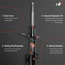 A-Premium Front Bare Struts w/o Coil Spring, Set of 2