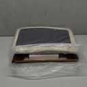 Foot Stool Ottoman Foot Rest Under Desk, Small Stool for Living Room, Bedroom and Kitchen (Brown Legs - Beige Stool Surface)