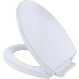 TOTO SoftClose Slow Close Elongated Toilet Seat and Lid, Cotton White - SS114#01