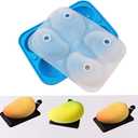 4 Holes 3D Mango Shape Cake Mold Fruit Pudding Ice Tray Mold Jelly Pastry Ice Cream Mould Mousse Cake Baking Molds