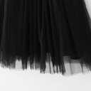 Baby Girl Tutu Dresses Sleeveless Toddler Flower Tulle Dress Princess Soft Pom Sundress (Black)