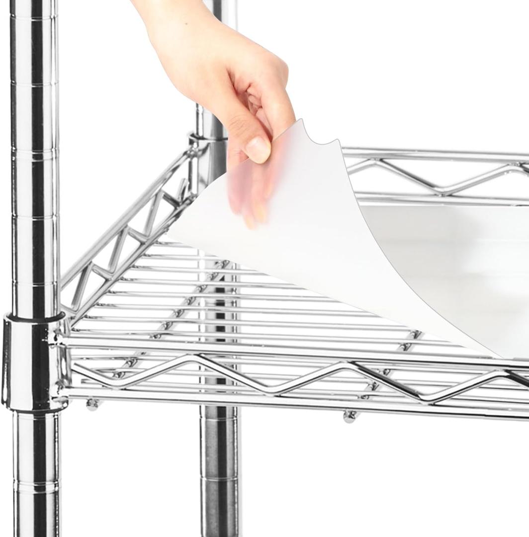 Frienda Set of 10 Wire Shelf Liner 14 x 30 Inch Heavy Duty Shelf Liners Packed Flat for Wire Shelving, Waterproof Non Adhesive Plastic Mat for Metal Rack Kitchen Shelves, Shoe Rack (Clear)