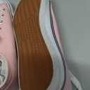 ZGR Womens White Tennis Shoes for Women,Lace up Canvas Sneakers,Casual Walking Canvas Shoes(Pink.US8)