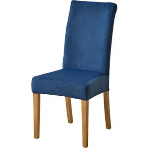 Velvet Chair Slipcovers for Dining Room Stretchy Super Soft Parson Chair Seat Covers Chair Protectors for Party Pet Protection (Set of 6, New Navy)