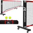 Hoverphenix Portable Pickleball Net for Driveway, 22FT Regularion Size Pickle Ball Net Set for Indoor and Outdoor Use, Weather Resistant Metal Frame