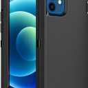 Case for iPhone 12 mini, Heavy-Duty Tough Rugged Shockproof Drop Protective Cover Phone Cases, Black