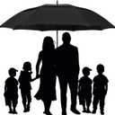 G4Free 72 Inch Huge Large Oversize Golf Umbrella Automatic Open Double Canopy Vented Windproof Stick Umbrella, 6 Ft Heavy Duty For Outdoor Doorman Family(Black)