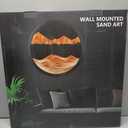 Wall Mount Moving Sand Art, 17.3'' Wall Mounted Rotate Sculpture 3D Deep Sea Sandscape Moving Display Round Glass Sandscape Moving Flowing Sand Frame, Wall Art Decor for Home Office