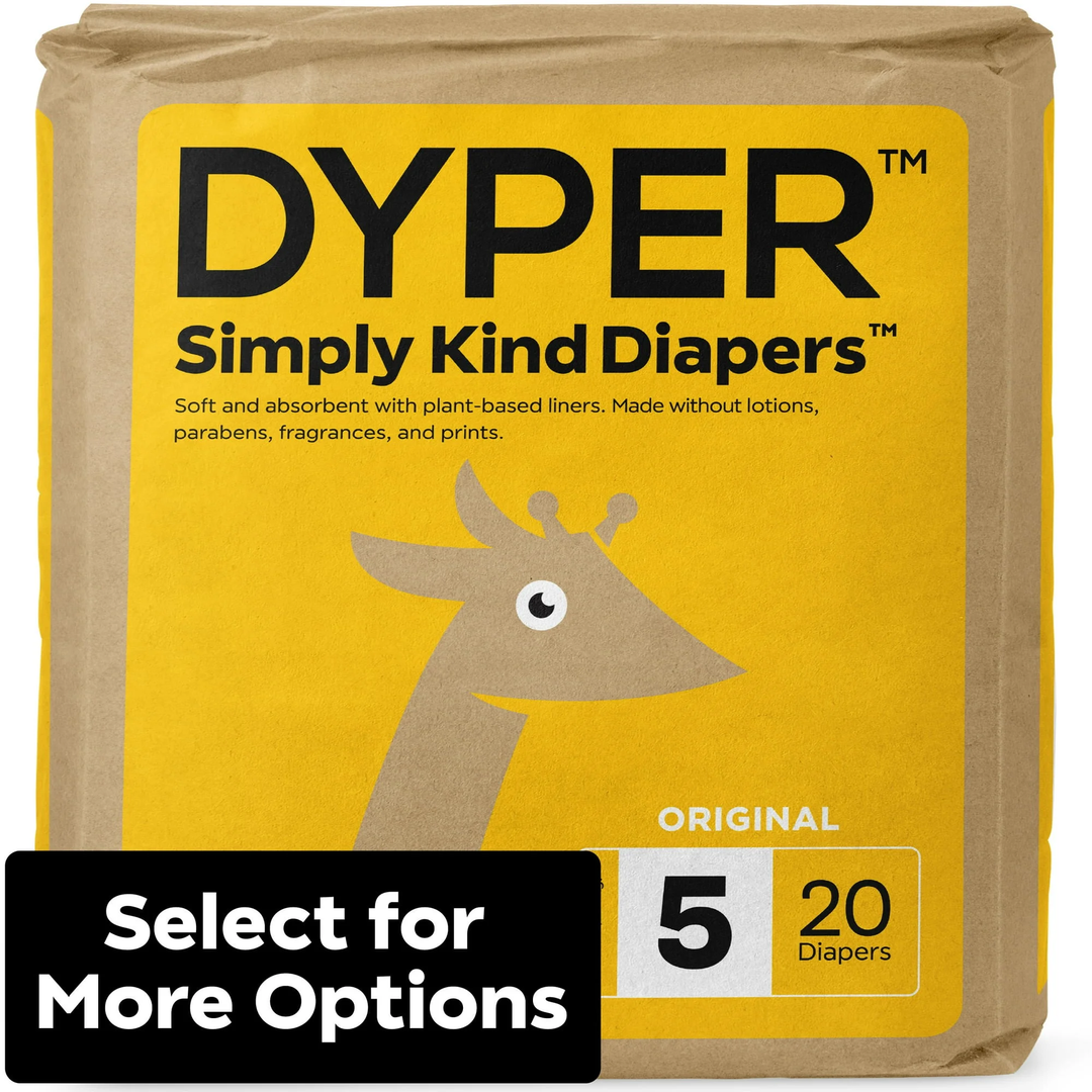 DYPER Simply Kind Diapers, Remarkably Soft, Size 5, 20 Count