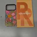 iPhone 17 Pro Case Cute - Durable Shockproof 6.6 ft Drop Impact Phone Case - Funny Passion Flower Design (6.3") Glitter Pink