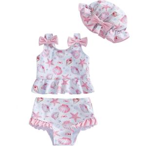 DivingBirds Baby Girl Swimsuit, 2-Piece Tankini, 12-18 M