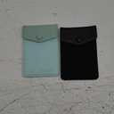 Ultra-Slim Self Adhesive Credit Card Leather Wallet (Black + Mint 2 packs)