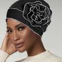 4 x 4 Pieces Cotton Chemo Turbans Headwear Beanie for Women Soft Head scarf Cap Elastic Chemo Hats Covers Wraps for Cancer Patient Hair Loss