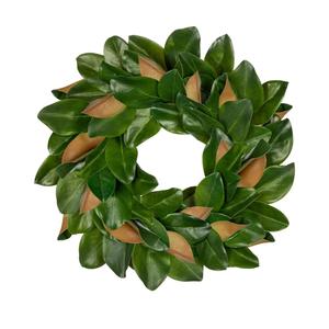 Briful 23'' Artificial Magnolia Wreath for Front Door Silk Greenery Wreath Faux Magnolia Leaf Wreaths for Home Room Window Indoor Outdoor Porch Decor