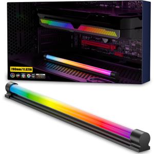 upHere Acrylic ARGB LED Strip for PC with 5V 3-pin ARGB LED Header and SATA Adapter,for Gigabyte RGB Fusion,MSI Mystic Light Sync,LB280(280MM/11.02IN)