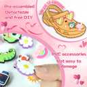 Valentines Day Cards for Kids School 48 Sets Valentine's Day Cards with 96Pcs Shoe Charms Valentines Shoe Accessories Clog Decor Valentine Greeting Card for Classroom Exchange Gifts Party Favor