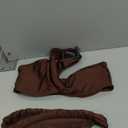 ZAFUL Women's One Shoulder Bikini Twisted Ruched High Cut Bandeau Bikini Set Two Piece Swimsuit (Medium)