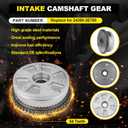 24350-2E700 24370-2E020 Intake & Exhaust Timing Camshaft Sprocket CVVT Gear Compatible with Hyundai Elantra Kona Veloster 2017-2021, Kia Forte Soul Seltos 2.0L 2017-2022