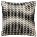 Throw Pillow Covers 20x20 Set of 2  Pillow Covers with Fringe Chic Cotton Decorative Pillows Square Cushion Covers for Sofa Couch Bed Living Room Farmhouse Decor (White/Black)