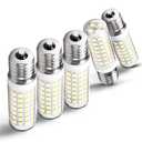 Heifymi E17 LED Light Bulb 6W(60W Halogen Equivalent) 6000K Daylight White 700lm 120V E17 LED Intermediate Base Bulb for Chandelier, Appliance, Desk Lamp, Cabinet, Closet, Ceiling Fan, Non-dimmable, 5pack