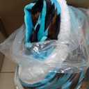 TrailCrest Ultra Soft Sherpa Fleece Throw Blanket, Cozy Plush Adult Blanket for Men & Women, Reversible with Aztec Prints, Machine Washable, 8 Colors (50x60, Teal and Brown)