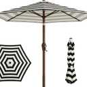 7.5ft Patio Umbrella, Outdoor Table Market Umbrella with Smooth Crank Lift, 6 Windproof Fiberglass Ribs, UPF50+ UV Protection for Deck, Pool, Garden and Backyard