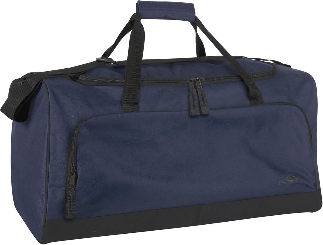 Lightweight Canvas Duffle Bags for Men & Women For Traveling, the Gym, and as Sports Equipment Bag/Organizer (Navy)