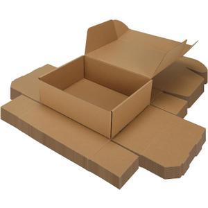 12x9x4 inch Shipping Boxes Set of 15 Brown, Inner Size 11.6x8.6x3.6 inch Cardboard Box Mailers for Small Business Packaging Mailing or Gift Wrapping Giving