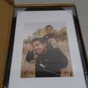 Heimlove 8x12 Aluminum Metal Frame, Black Photo Frame 6x8 with Mat or 8x12 Without Mat for Table Top Display and Wall Mounting, Wall Hook Hanging Hardware Included