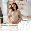 Snowflake Baby Shower Invitations with Envelopes, Diaper Raffle Tickets, Book Request Cards for Gender Reveal, It's Cold Outside Christmas Shower Insert for Invitations, Baby Announcement-14