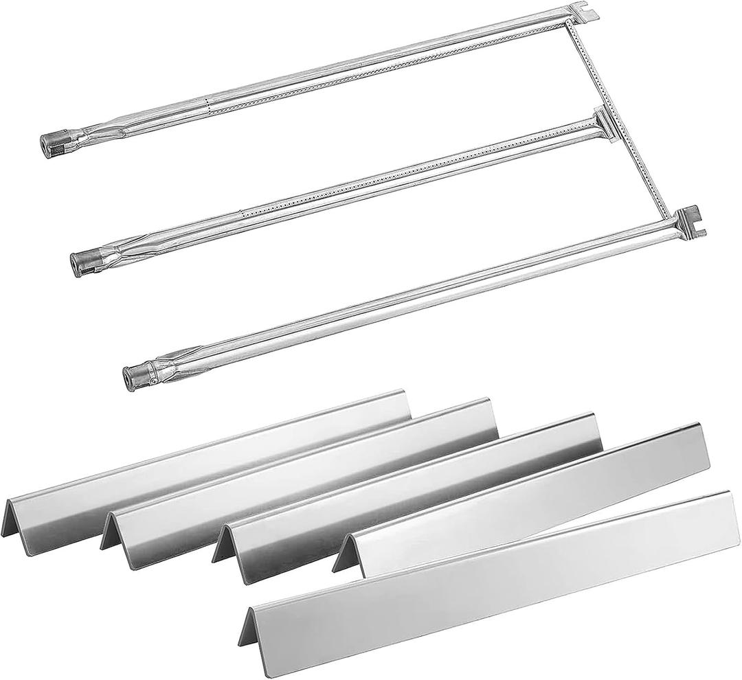 22.5 Inch 7536 7537 Flavorizer Bars 7508 Burner Tube Genesis Silver B Grill Replacement Parts for Weber Gold B/C Spirit 300 Series E310 E-310 E320 E-320 (2007-2012) Side Mount Control Grill Parts