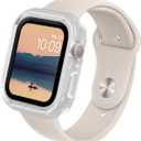 RHINOSHIELD Bumper Case Compatible with Apple Watch Series 9/8 / 7 (45mm) | Slim Protective Case, Lightweight and Shock Absorbent - Transparent