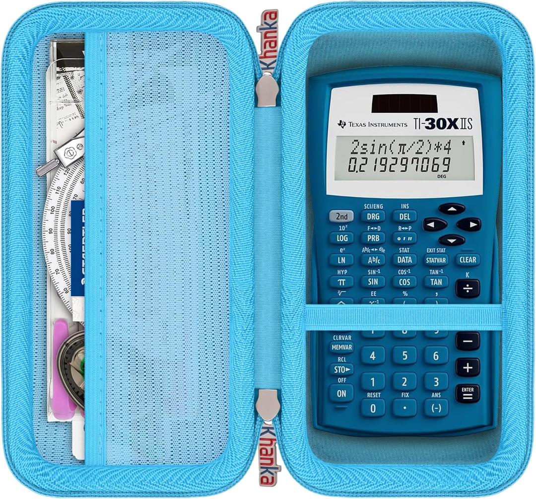 khanka Carrying Case for Texas Instruments TI-30Xa / TI BA II Plus/TI-30XIIS /TI-30XS MultiView/TI-36X Pro Engineering Scientific Calculator, Case Only (Blue)