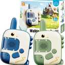 Dino Walkie Talkies for Kids,Dinosaur Toys for Kids 3-5-7,Toddler Kids Toys 2 Pack Birthday Gifts for 3 4 5 6 7 8 9 Year Old Boy Girls Toy for 3-12 Boys Outdoor Game,Easter Christmas Stocking Stuffers