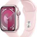 Apple Watch Series 9 [GPS 41mm] Smartwatch with Pink Aluminum Case with Pink Sport Band S/M. Fitness Tracker, Blood Oxygen & ECG Apps, Always-On Retina Display