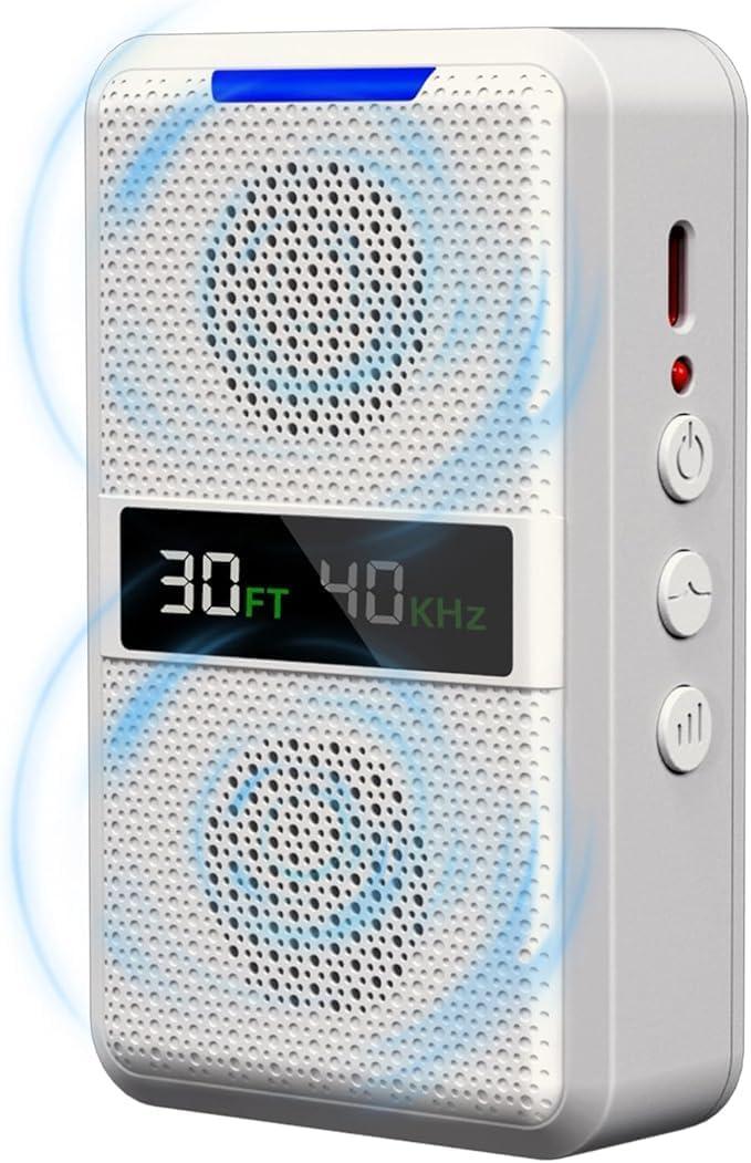 HUHUWOW TypeC Rechargeable Anti Barking Device for Dogs, Adjustable Frequency & 30 FT Range Dog Barking Silencer