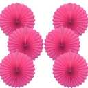 Red Graduation Party Decor,Girls Party Decorations ,Party Supplies Party Fans 16in, Anniversary Decorations for Party,Wedding Graduation Events Accessories 30 Color DIY Set Rose Red