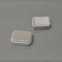 Octagonal Rectangle Velvet Ring Box 3 Slots - Premium Handmade Wedding Three Rings Bearer Holder Vintage Orthogon Jewelry Storage for Ceremony Proposal Engagement (1 Ivory)